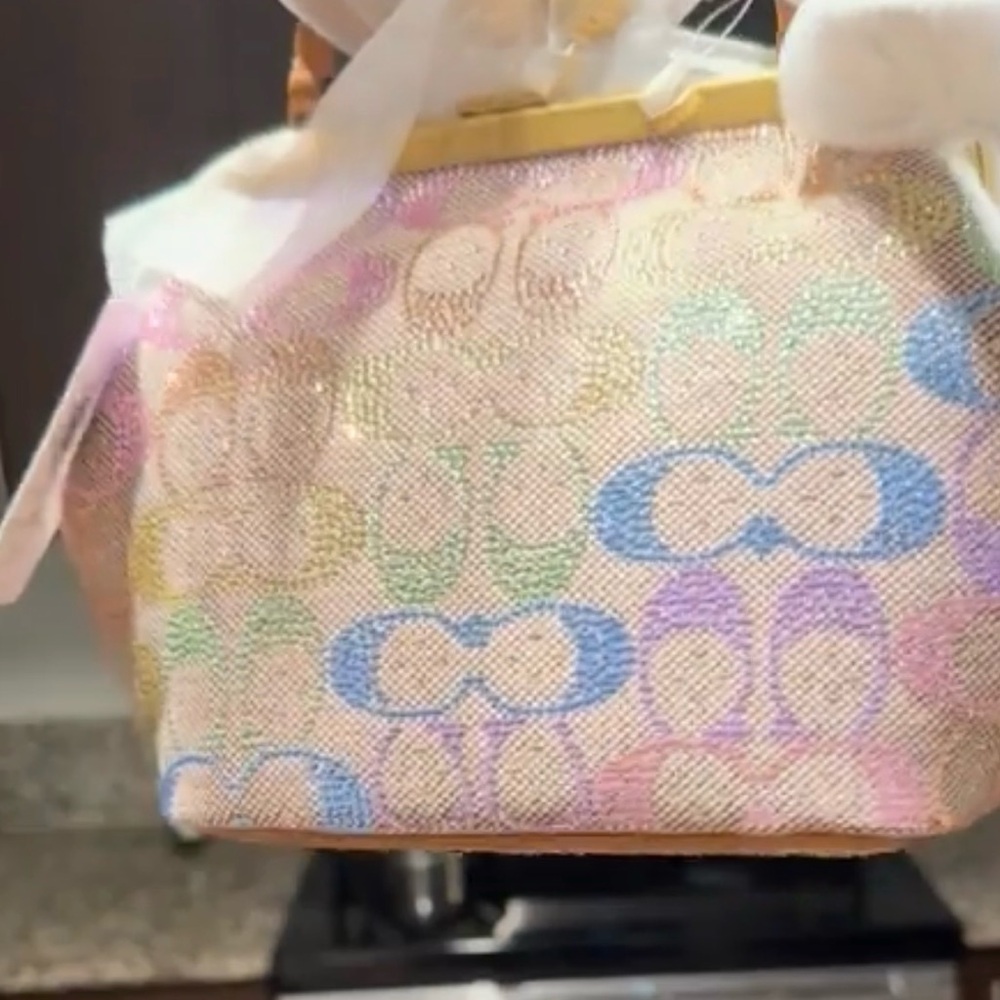 Coach rainbow kisslock  Bag
